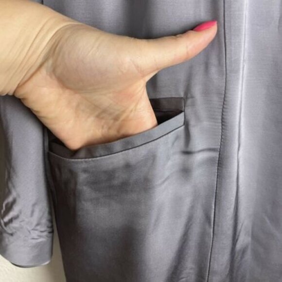 NEVEREVEN satin Oversized Purple Blazer Women’s Size XS Viscose​​​​​​ - Picture 6 of 8